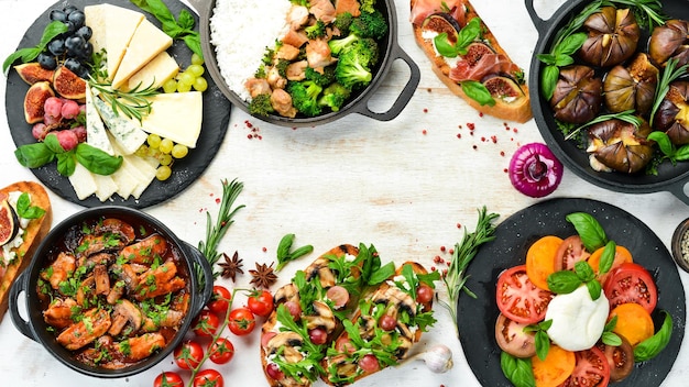 Assorted prepared dishes